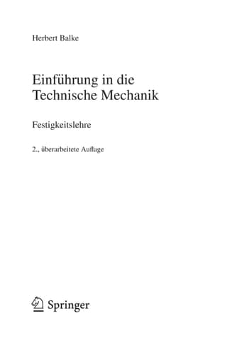 Einführung in die Technische Mechanik Festigkeitslehre