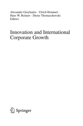 Innovation and International Corporate Growth