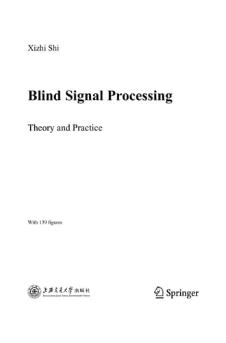 Blind Signal Processing Theory and Practice