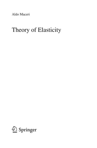 Theory of Elasticity