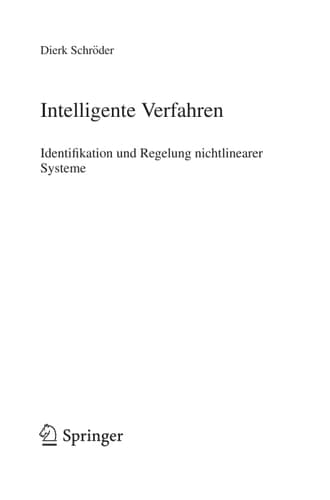 Intelligente Verfahren Identifikation und Regelung nichtlinearer Systeme