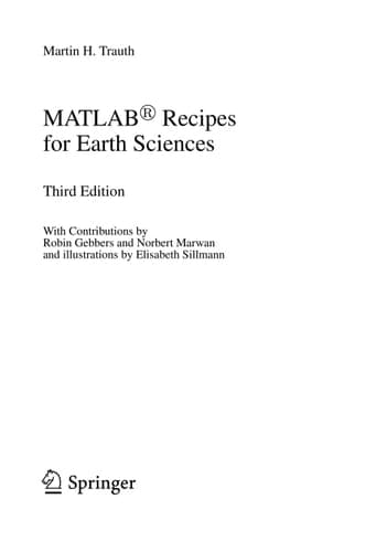 MATLAB® Recipes for Earth Sciences