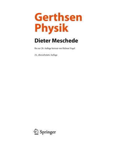 Gerthsen Physik (Springer-Lehrbuch) (German Edition)