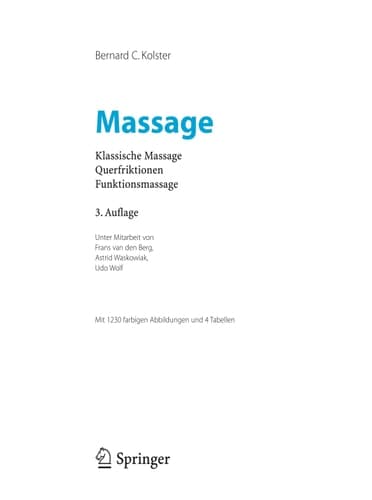 Massage Klassische Massage, Querfriktionen, Funktionsmassage