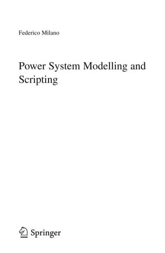 Power System Modelling and Scripting