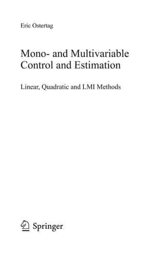 Mono- and Multivariable Control and Estimation (Mathematical Engineering)