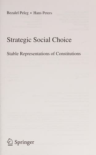 Strategic Social Choice Stable Representations of Constitutions