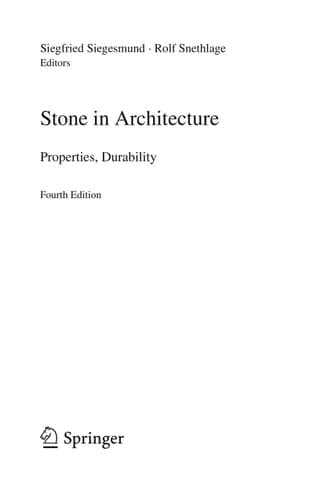 Stone in Architecture Properties, Durability