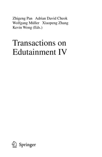 Transactions on Edutainment IV