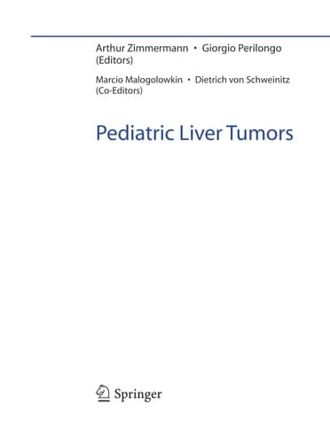 Pediatric Liver Tumors