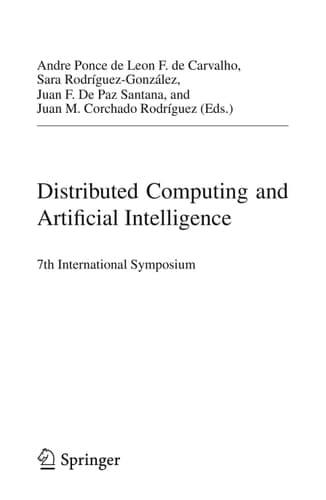 Distributed Computing and Artificial Intelligence 7th International Symposium