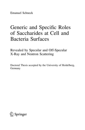 Generic and Specific Roles of Saccharides at Cell and Bacteria Surfaces Revealed by Specular and Off-Specular X-Ray and Neutron Scattering