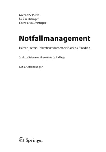 Notfallmanagement Patientensicherheit und Human Factors in der Akutmedizin