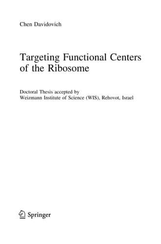 Targeting Functional Centers of the Ribosome