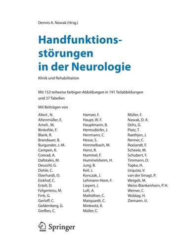 Handfunktionsstörungen in der Neurologie Klinik und Rehabilitation