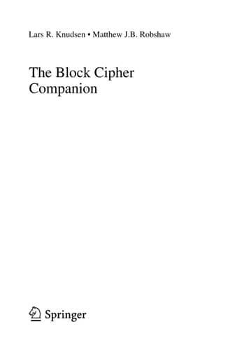 The Block Cipher Companion