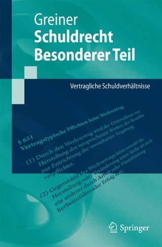 Schuldrecht Besonderer Teil Vertragliche Schuldverhältnisse