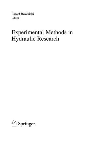 Experimental Methods in Hydraulic Research
