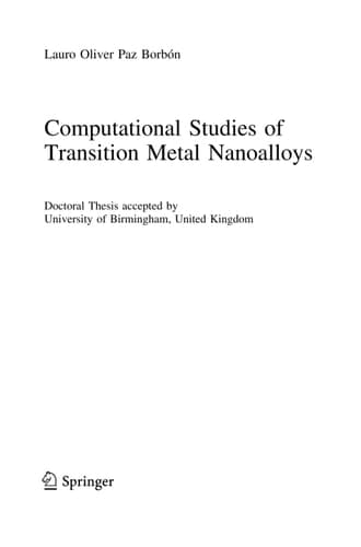 Computational Studies of Transition Metal Nanoalloys