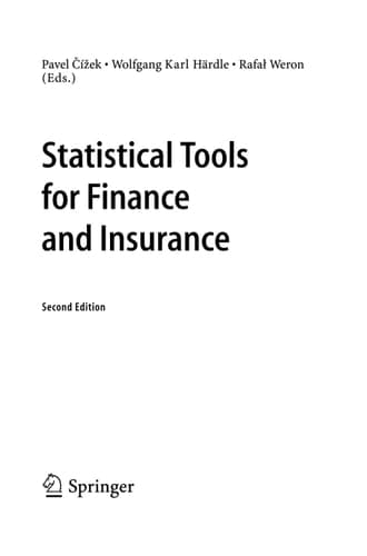 Statistical Tools for Finance and Insurance