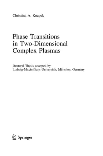 Phase Transitions in Two-Dimensional Complex Plasmas