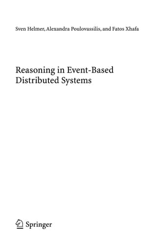 Reasoning in Event-Based Distributed Systems