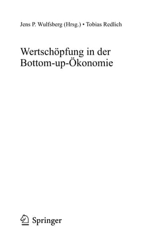 Wertschöpfung in der Bottom-up-Ökonomie