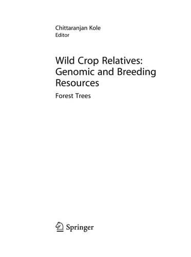 Wild Crop Relatives: Genomic and Breeding Resources Forest Trees