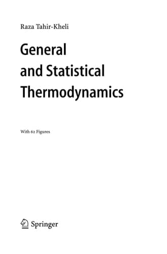 General and Statistical Thermodynamics
