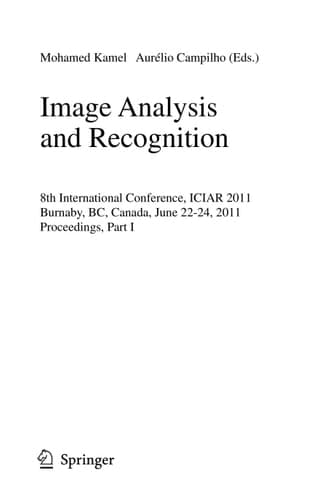 Image Analysis and Recognition 8th International Conference, ICIAR 2011, Burnaby, BC, Canada, June 22-24, 2011. Proceedings