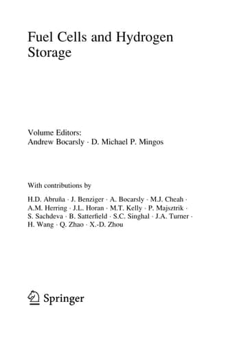 Fuel Cells and Hydrogen Storage