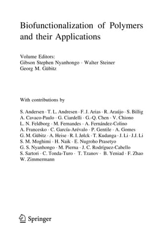 Biofunctionalization of Polymers and their Applications