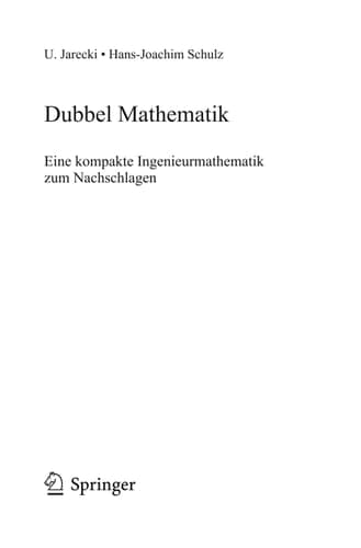Dubbel Mathematik Eine kompakte Ingenieurmathematik zum Nachschlagen
