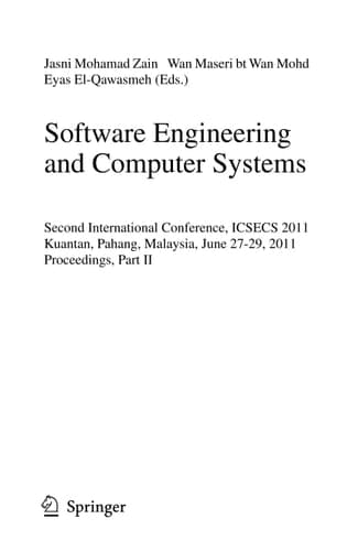 Software Engineering and Computer Systems, Part II Second International Conference ICSECS 2011, Kuantan, Pahang, Malaysia, June 27-29, 2011, Proceedings