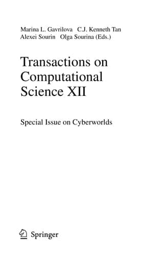 Transactions on Computational Science XII Special Issue on Cyberworlds