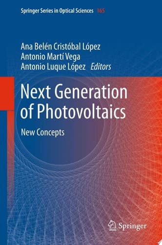 Next Generation of Photovoltaics New Concepts