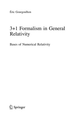 3+1 Formalism in General Relativity Bases of Numerical Relativity