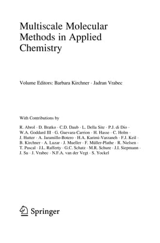 Multiscale Molecular Methods in Applied Chemistry