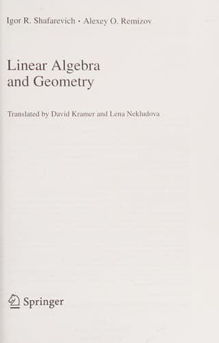 Linear Algebra and Geometry