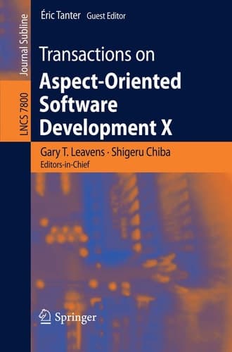Transactions on Aspect-Oriented Software Development X