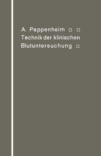 Technik der klinischen Blutuntersuchung für Studierende und Ärzte (German Edition)