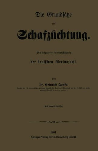 Die Grundsätze der Schafzüchtung: Mit besonderer Berücksichtigung der deutschen Merinozucht (German Edition)
