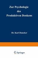 Zur Psycholocte des Produktiven Denkens