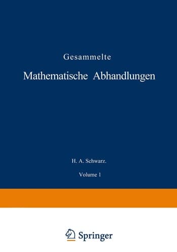 Gesammelte Mathematische Abhandlungen Erster Band