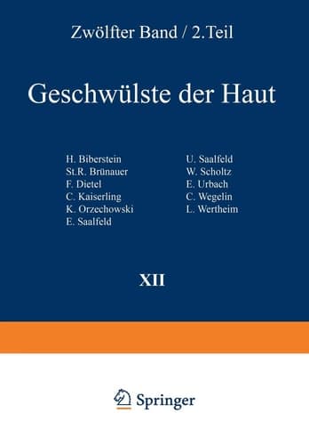 Geschwülste der Haut I