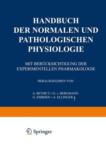 Handbuch der normalen und pathologischen Physiologie 17. Band - Correlatonen III