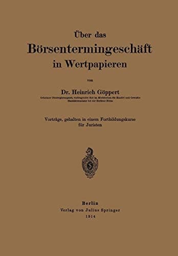Über das Börsentermingeschäft in Wertpapieren (German Edition)