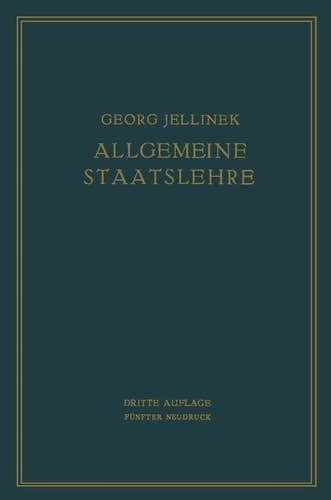 Allgemeine Staatslehre MANULDRUCK