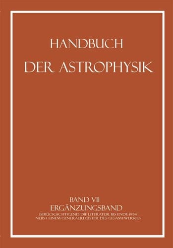 Ergänzungsband Berücksichtigend die Literatur bis ende 1934 nebst einem Generalregister des Gesamtwerkes