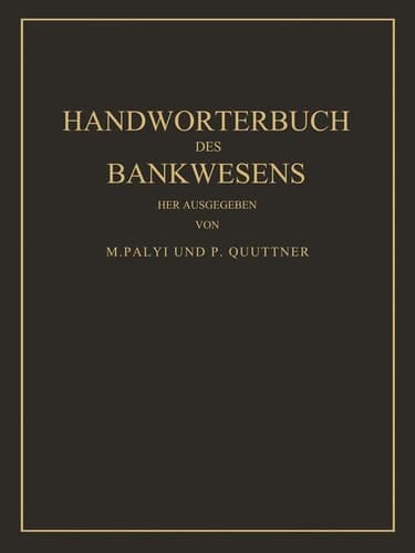 Handwörterbuch des Bankwesens